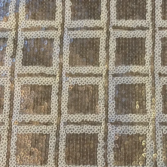 1.STATE Sequin-Grid Blouse, Size Medium - Picture 3 of 8